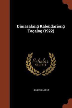 Dimasalang Kalendariong Tagalog (1922) by Honorio López.